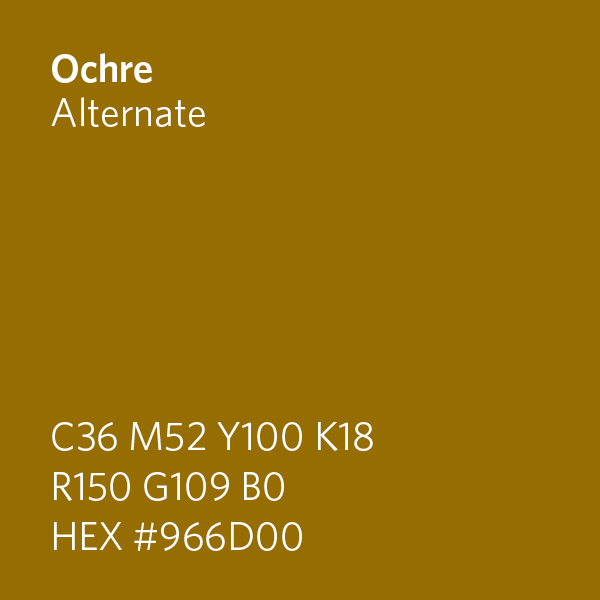 Ochre swatch HEX #966D00